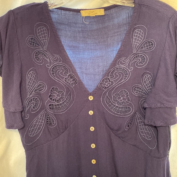 Women's Navy Blue Mini Dress Size Medium - Picture 3 of 4